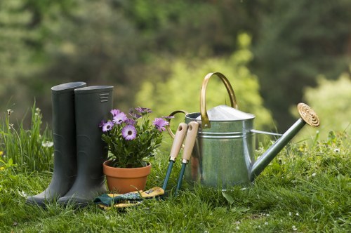 Community gardener working in a Southgate front garden